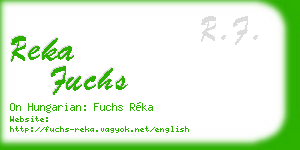reka fuchs business card